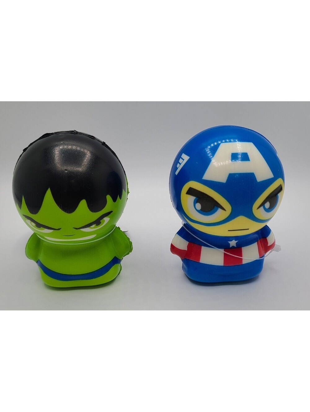 NEW 2pc Marvel Avengers Squish Foamies Hulk & Captain America Mini Foam Figures